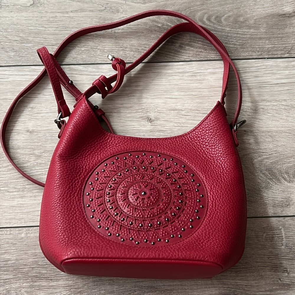 Brighton Charlette Ferrara Eternity Red Crossbody Bag  Orig $365  EUC
